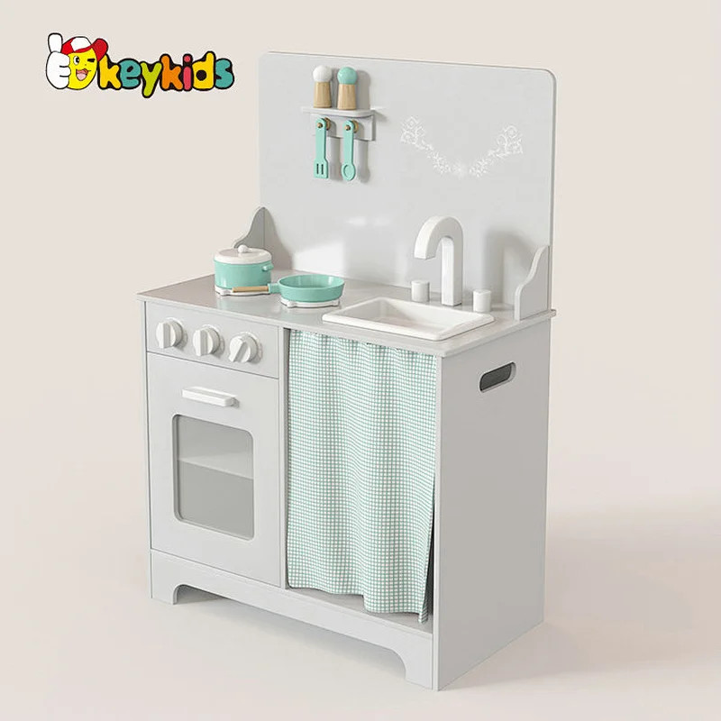 New design pretend cooking wooden play kitchen for kids W10C689B