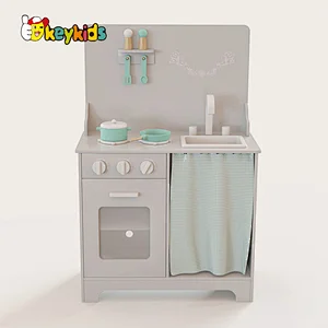 New design pretend cooking wooden play kitchen for kids W10C689B
