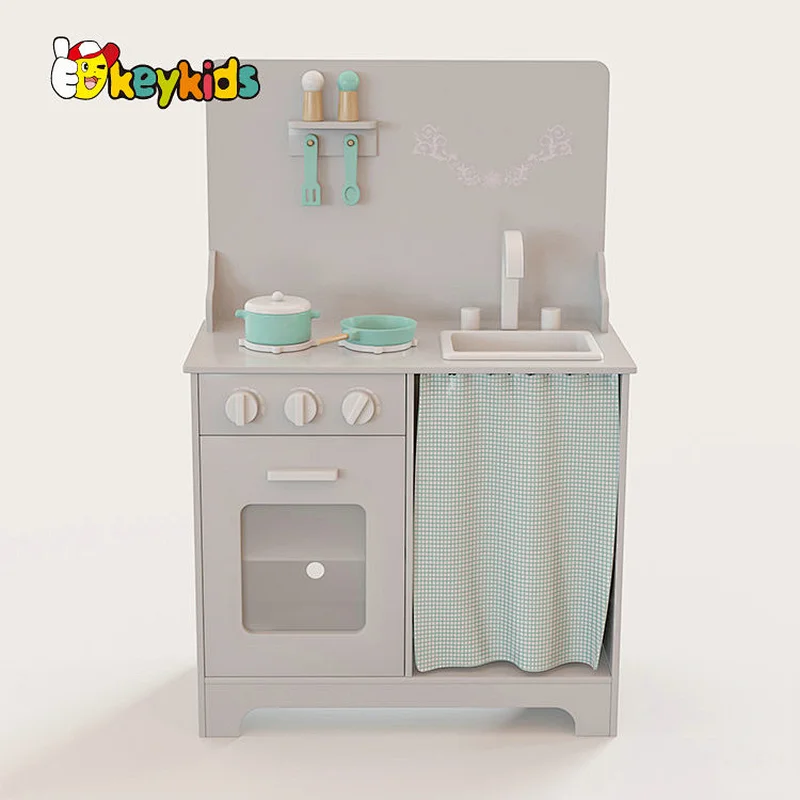 New design pretend cooking wooden play kitchen for kids W10C689B