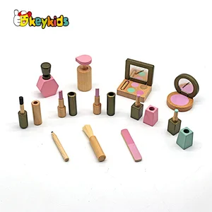 New hottest girls pretend play wooden doll makeup kit with bag W10D541