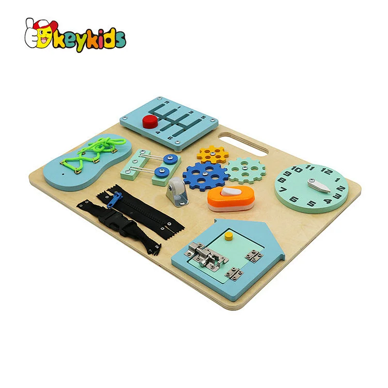 Handmade Montessori sensory wooden light switch busy board for children W12D381B