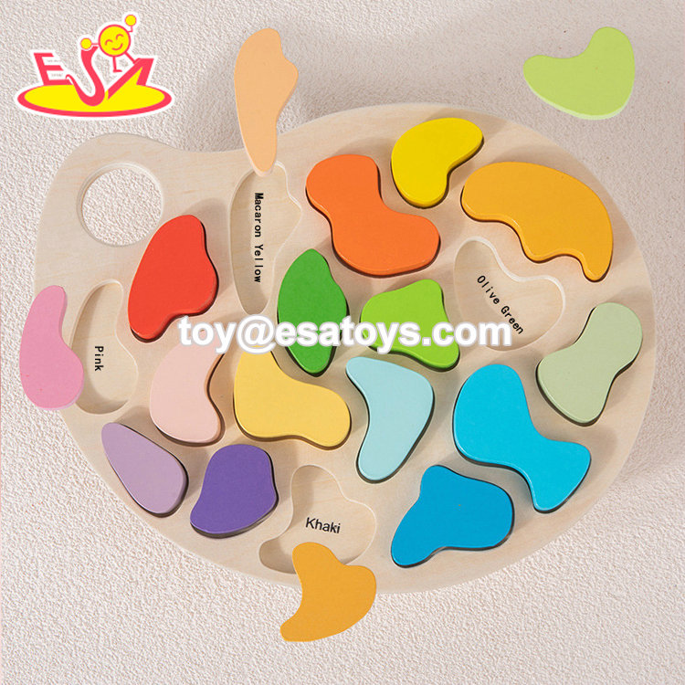 Children's Simulation Palette Color Wooden Matching Puzzle Toys W14A342