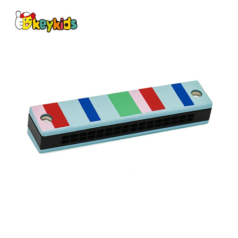 2022 wholesale musical instruments wooden toy harmonica for children W07E018