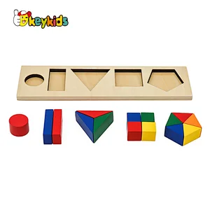 2022 wholesale educational wooden geometric shape matching game for children W13E116