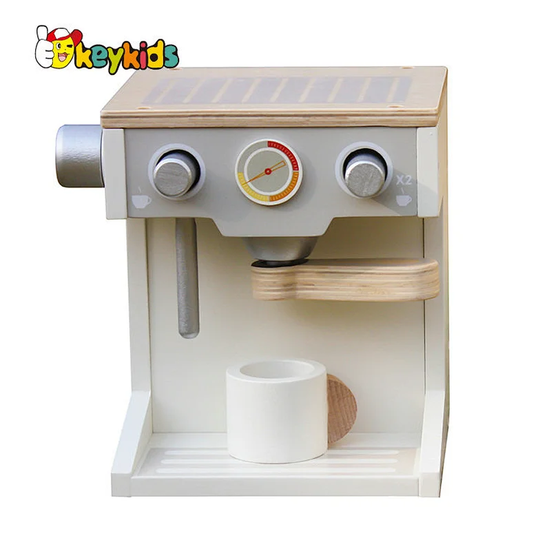 new design simulation kids wooden pretend coffee maker W10D134