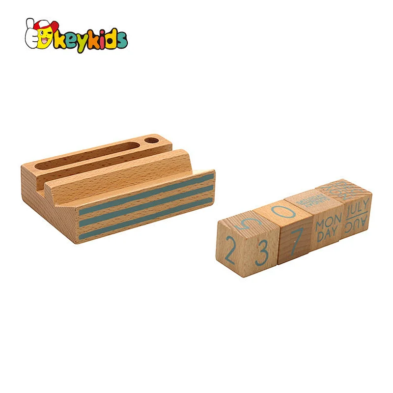 Perpetual Countdown Wooden Calendar Blocks For Home Office Decor W09F030