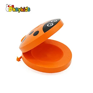 High quality baby educational musical instrument wooden toys castanets for wholesale W07I165