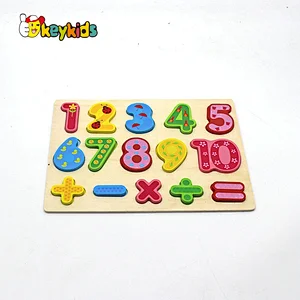 wholesale preschool educational wooden number puzzle game for kids W14B153
