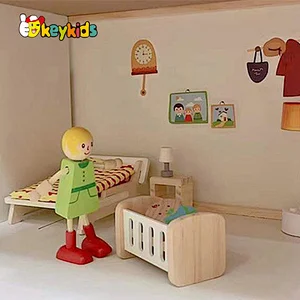 2022 New design princess wooden led dollhouse with lift W06A489