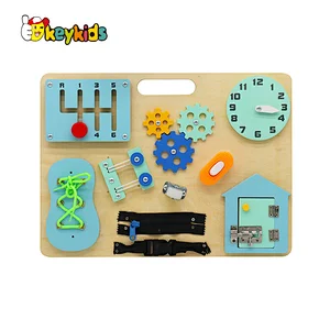 Handmade Montessori sensory wooden light switch busy board for children W12D381B