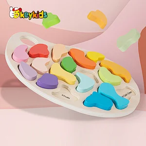 Children's Simulation Palette Color Wooden Matching Puzzle Toys W14A342