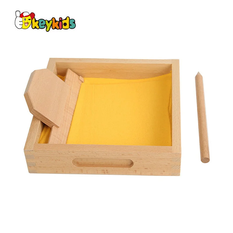 Customize kids role play pink wooden mini makeup toys for dolls W10D506