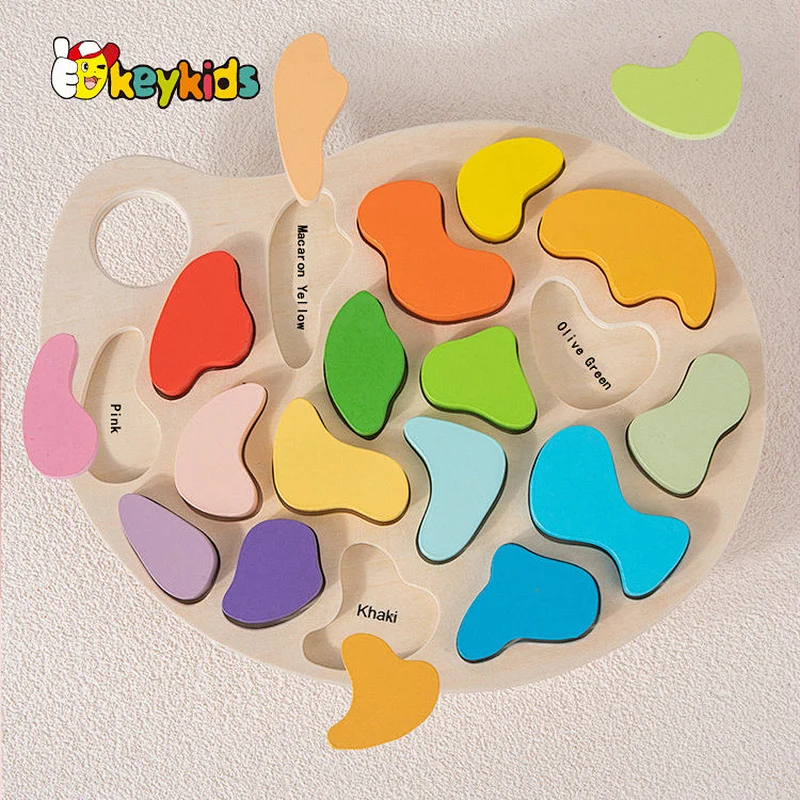 Children's Simulation Palette Color Wooden Matching Puzzle Toys W14A342