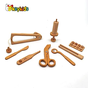 New hottest pretend play set wooden police toy set for kids W10D538