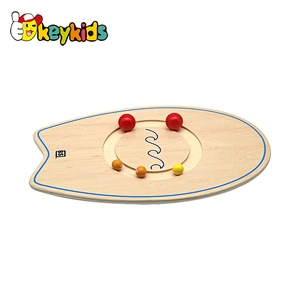 New Design Kids Learning Toy Wooden Balance Board With Balls W01A476