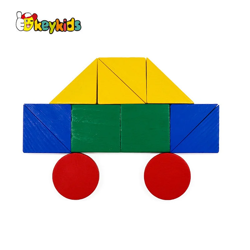 2022 Customize educational colored wood puzzle game for kids W14A239