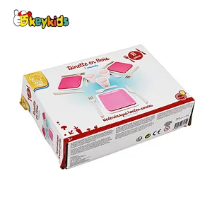 2022 Customize pretend paly wooden toy crockery set for kids W10B328