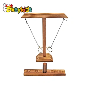Hot Sale Wooden Ring Toss With Shot Ladder Hook and Ring Game Set For Party W01A475