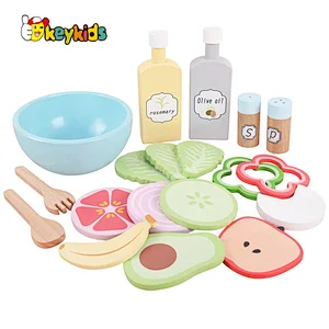 Customize role play game wooden fruit salad toy for kids W10D498