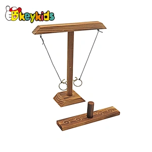 Hot Sale Wooden Ring Toss With Shot Ladder Hook and Ring Game Set For Party W01A475