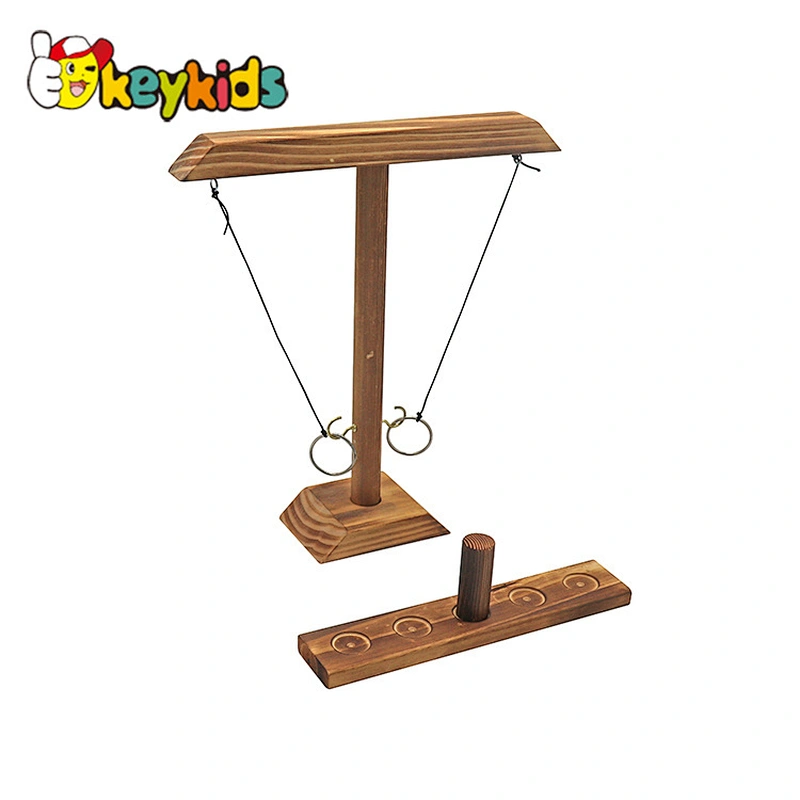 Hot Sale Wooden Ring Toss With Shot Ladder Hook and Ring Game Set For Party W01A475