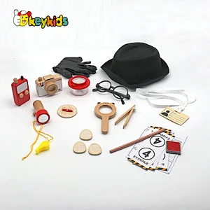 Top fashion pretend play set wooden police swat toys for children W10D542