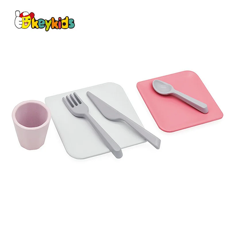 2022 Customize pretend paly wooden toy crockery set for kids W10B328