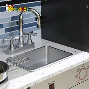 2019 New design kids large wooden toy kitchen play set for pretend cooking W10C458C