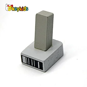 Children pretend play preschool home supermarket wooden play cash register with scanner W10A159