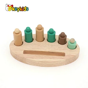 Customize kids role play pink wooden mini makeup toys for dolls W10D506
