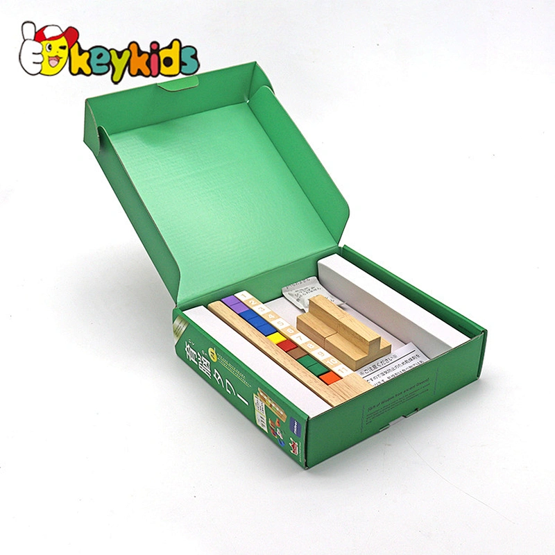 Preschool Educational Wooden Shape Stacking Geometric Building Blocks Set For Kids W13E239