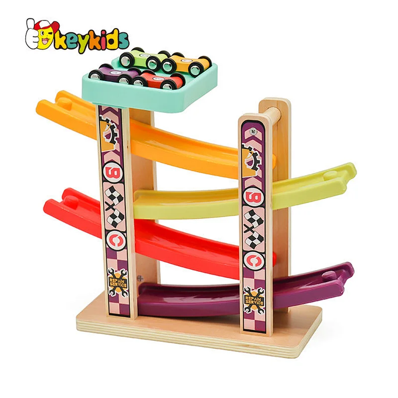 2022 Customize educational wooden toy car ramp for kids W04E091
