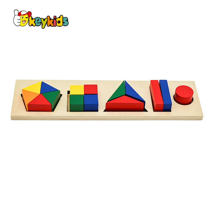 2022 wholesale educational wooden geometric shape matching game for children W13E116