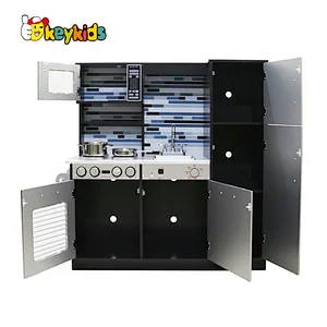 2019 New design kids large wooden toy kitchen play set for pretend cooking W10C458C