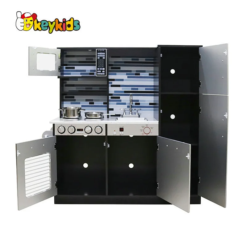 2019 New design kids large wooden toy kitchen play set for pretend cooking W10C458C