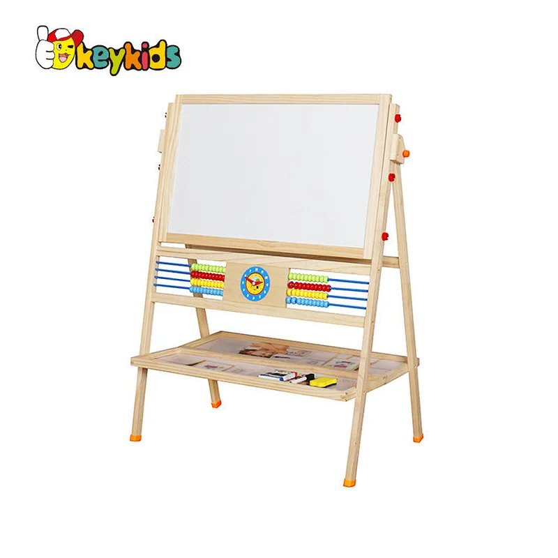 New arrived kids educational wooden drawing board with abacus W12B222