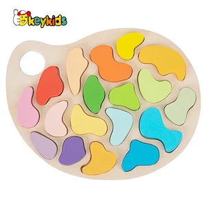 Children's Simulation Palette Color Wooden Matching Puzzle Toys W14A342