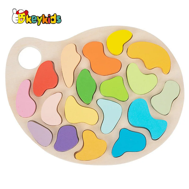 Children's Simulation Palette Color Wooden Matching Puzzle Toys W14A342