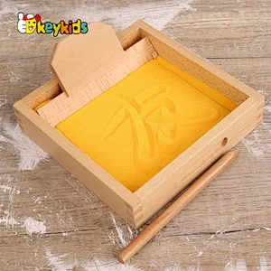 Children's early educational toys wooden sand scraping box W12E135