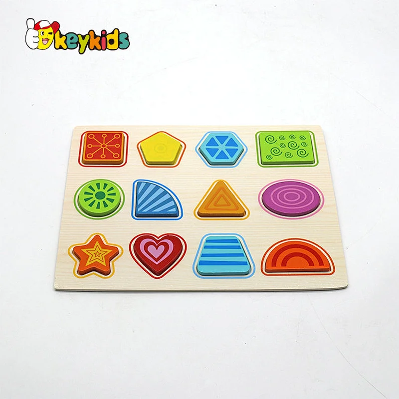 Customize educational sorting wooden alphabet matching puzzle for children W14B155