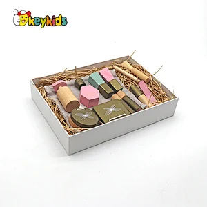 New hottest girls pretend play wooden doll makeup kit with bag W10D541