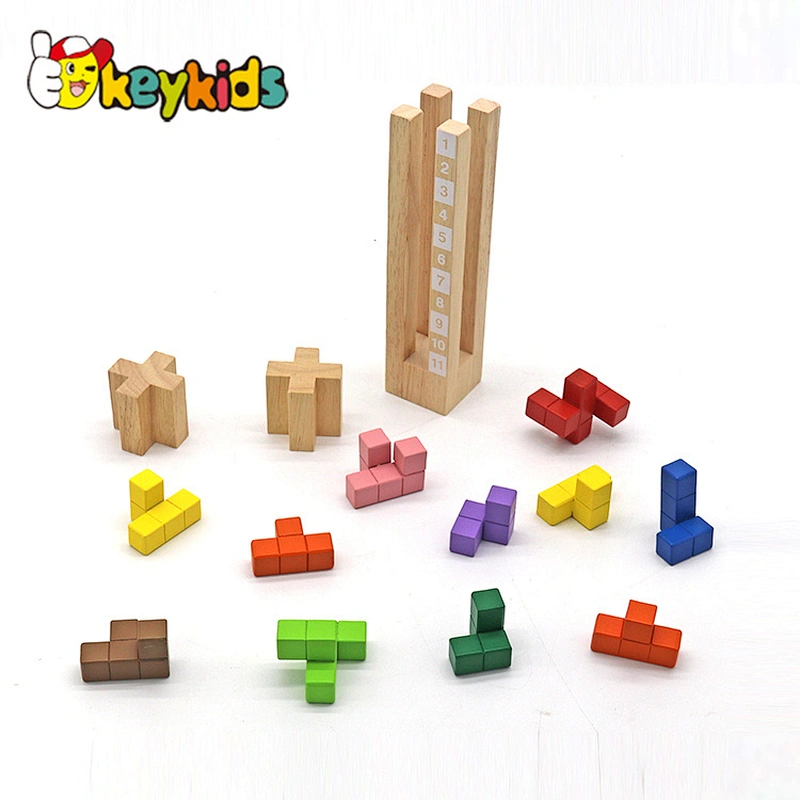 Children Geometry Educational Toy Wooden Shape Blocks Sorting Box W12D423