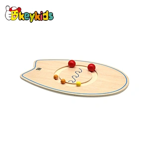 New Design Kids Learning Toy Wooden Balance Board With Balls W01A476