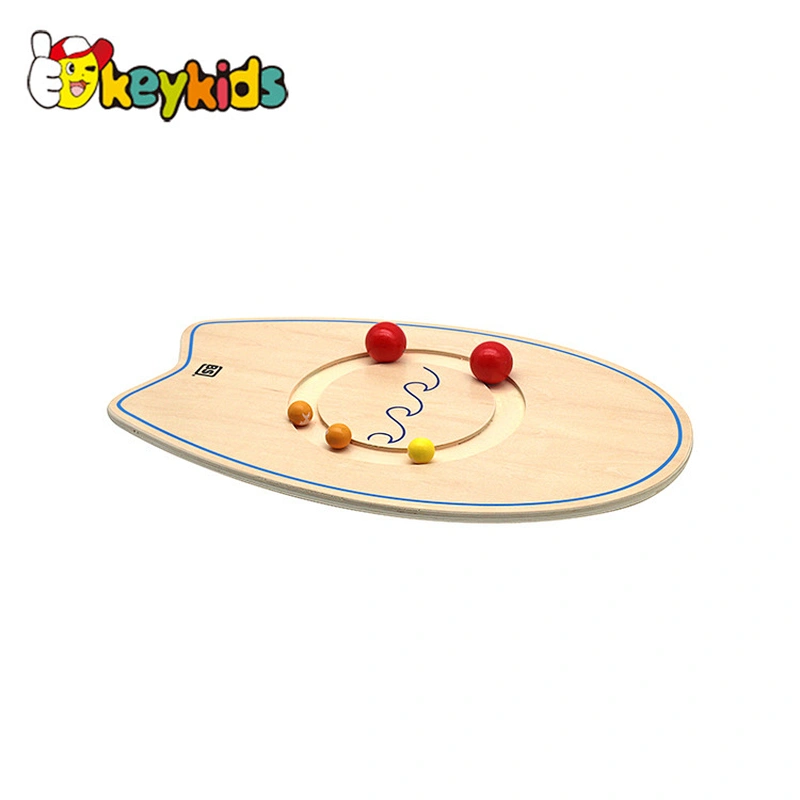 New Design Kids Learning Toy Wooden Balance Board With Balls W01A476