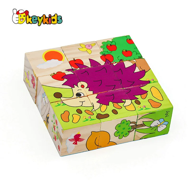 Customize educational 51PCS table games wooden color block for kids W13D237