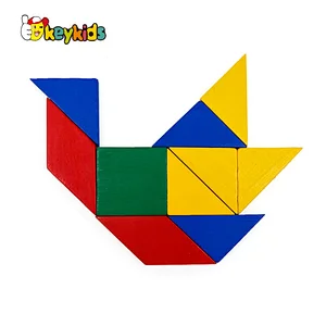 2022 Customize educational colored wood puzzle game for kids W14A239