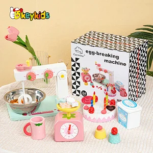 Funny early educational pretend play wooden bake cake toy for kids W10D497