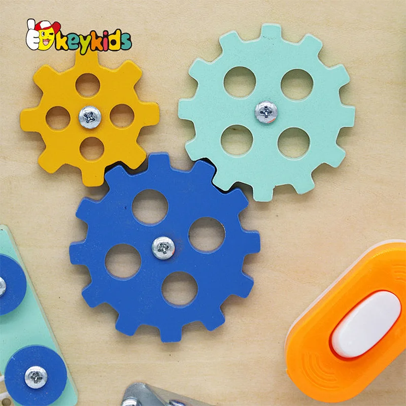 Handmade Montessori sensory wooden light switch busy board for children W12D381B