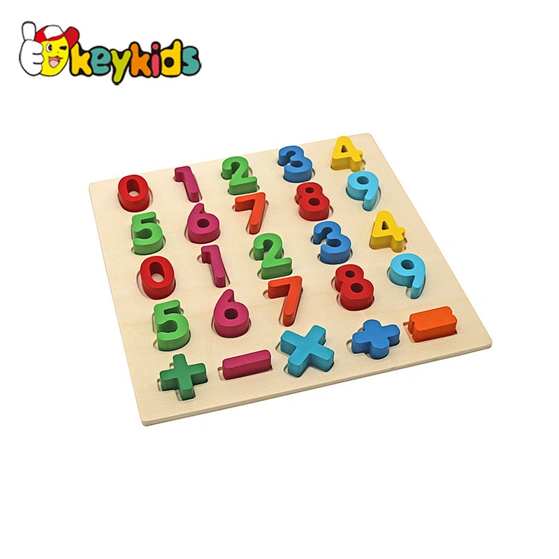 Customize Educational Toys Teaching Aids Wooden Number Puzzle For Kids W12F151