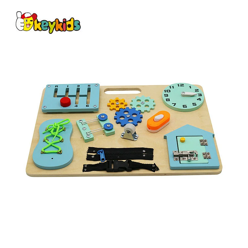 Handmade Montessori sensory wooden light switch busy board for children W12D381B